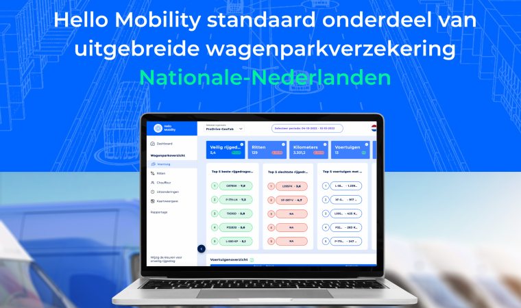 Hello Mobility onderdeel van uitbreiding wagenparkverzekering Nationale-Nederlanden